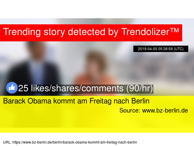 Barack Obama Kommt Am Freitag Nach Berlin
